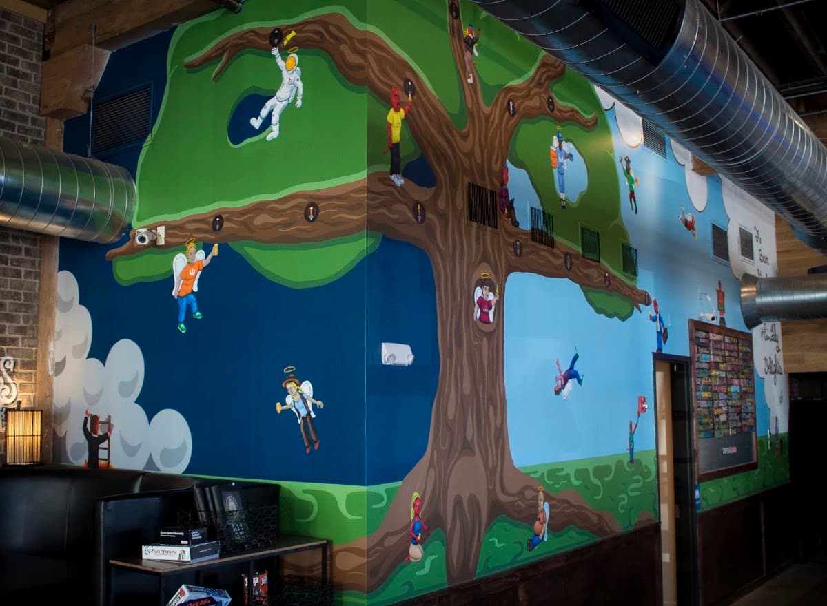 "Beer Garden of Earthly Delights" Mural by Rif Raf Giraffe
